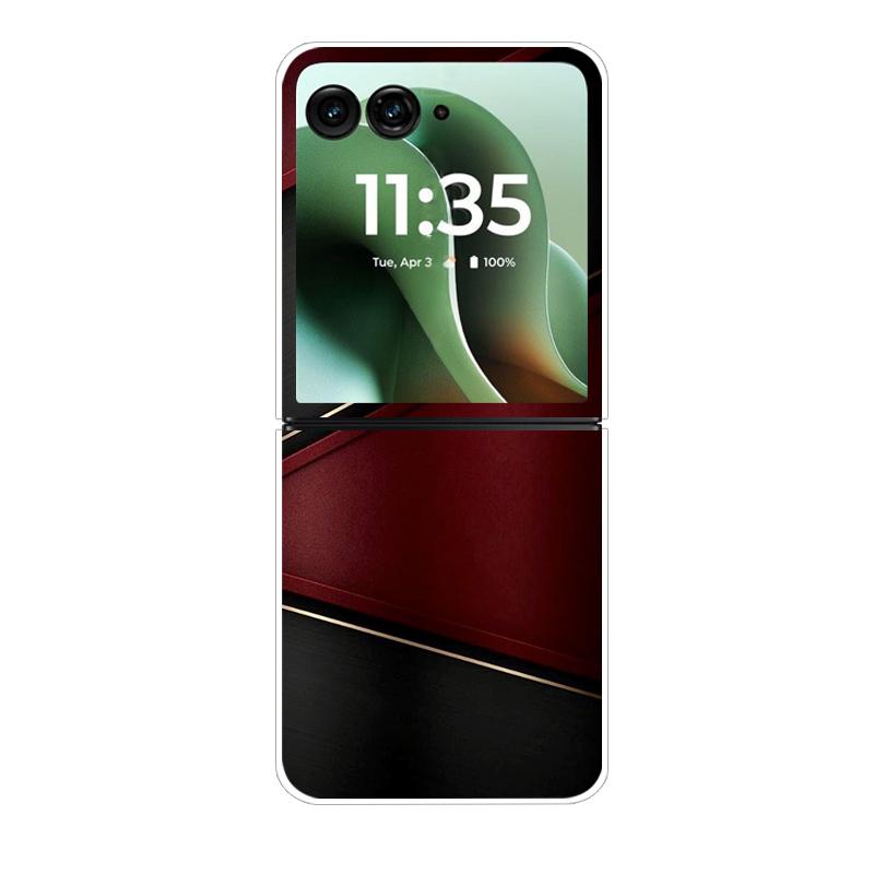 Modne Przezroczyste Etui Na Telefon Dla Motorola Razr 40 50Ultra Razr 60 Ultra Ochronne Etui Dla Razr40 Razr50 Przezroczysta Twarda Powłoka PC