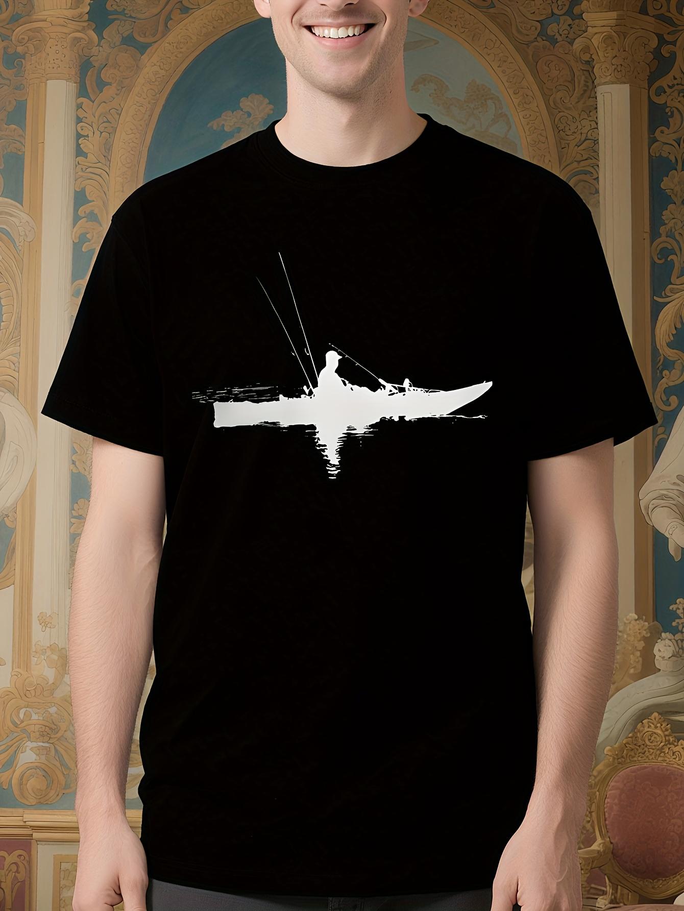 Kayak Fishing Graphic Tshirt - Lightweight Breathable Cre... XXXL