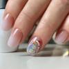 Lovely Snowman False Nails Christmas Press On Nails White Gradient Acrylic Nails Full Cover Stick On Nails for Women