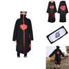 Naruto Akatsuki Uchiha Itachi Cosplay Kostuum Gewaad Mantel Cape Zacht Materiaal Stof
