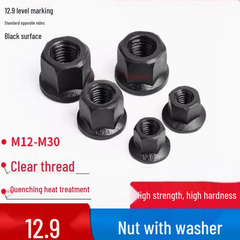 12.9 Grade High Cap Flange Nut with Washer