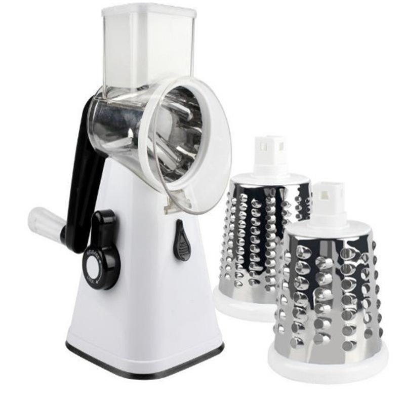 Geedel Rotary Cheese Grater, Dishwasher Safe Vegetable Cheese Slicer with Strong Sunction Base, Kitchen Gratrer Vegetable Slicer BPA Free,
