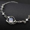 Korean Elegant Opal Space Star Bracelet For Women Ins Delicate Zircon Starlight Bracelet Girls Sliver Chains Bangle Jewelry Gift