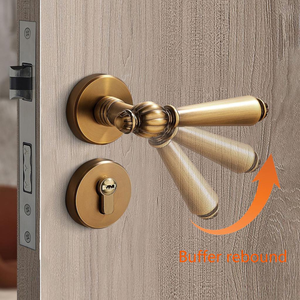 Set Mâner Ușă Aliaj Zinc Elegant Buton Ușă Mânere Moderne Ușă Încuietoare de Securitate pentru Casă pentru Proiecte de Îmbunătățire a Locuinței