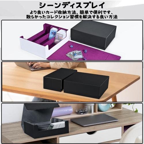 UAONO Large Capacity Deck Case, Magnetic Dice Case with Top Loader, Play Mat, Dice Storage, PU Leather, 1050/1800/2400 Dice, Card Storage Box for Trad