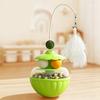 Toy Set, Interactive Feather Wand with Bell, Self-Play Tumbler Dispenser, Catnip Ball for Entertainment