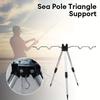 Telescopic Bracket Fishing Sea Rods Pole Support Frame 3-Fold Fishing Rods Rest Base Fishing Rod Load-Bearing Tripod Stand Tools