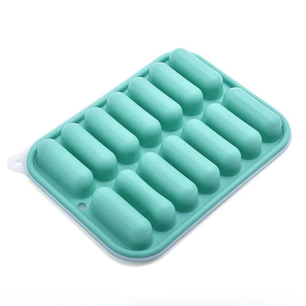 Kitchen Sausage Maker Mould Silicone Mold DIY Non-Stick 14 Form With Lid Making Sausage Mold Hot Dog Making Mould Cooking Tools