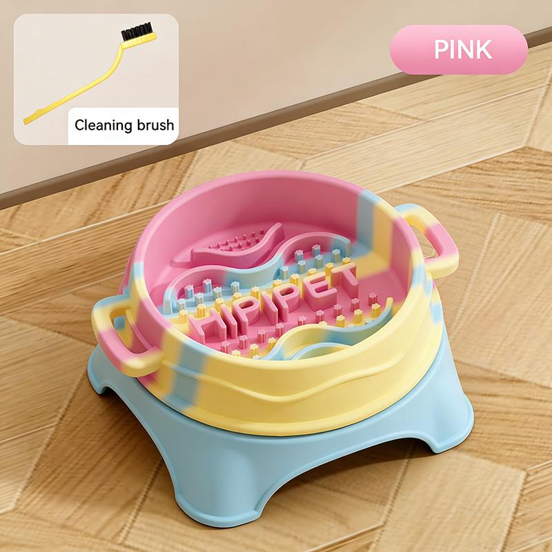 

Innovative Silicone Slow Feeder Bowl with Handle for Small Dogs – Anti-Choke Non-Slip Slow Feeding Mat To Promote Healthy Eating розовый