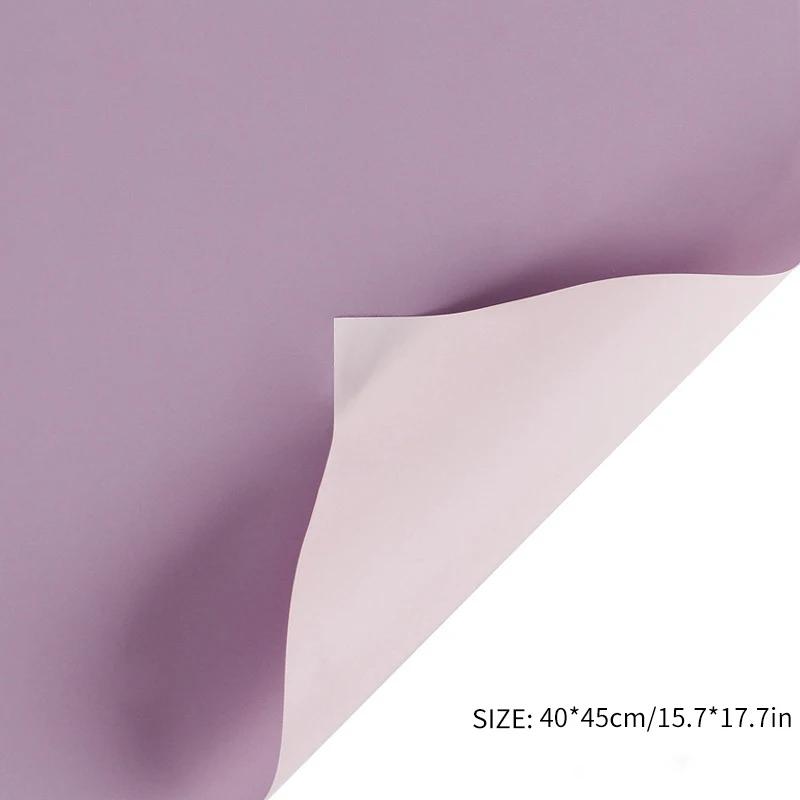 5pcs Colorful Two-sided Flower Wrapping Paper Gift Packaging Paper Birthday Party Supply Waterproof Paper Roll Party Decoration