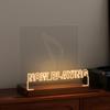 CoolGift Mart Now Playing Record Record Display Stand with Wooden and Acrylic LED Tabletop USB Illuminated LED Display Stand, Design, Lamp, Storage,
