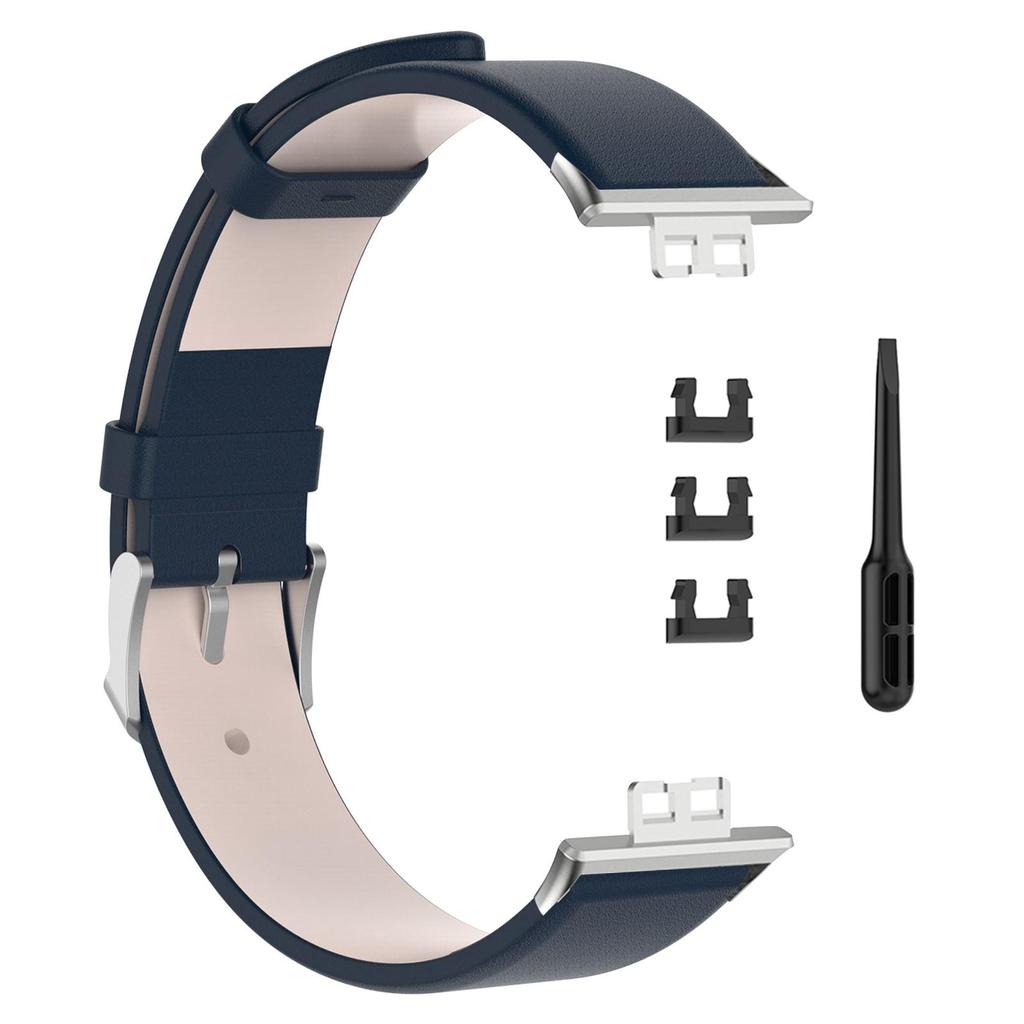 Smart Watch Leather Replacement Strap Blue Smart Watch Wristband Strap for FIT Watch