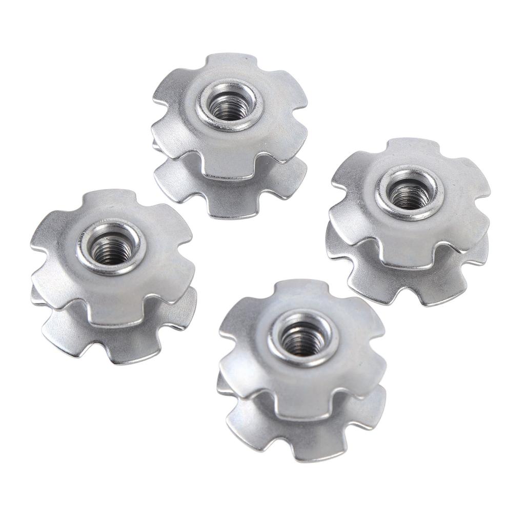 4Pcs Cycle Headset Star Nut Steel 28.6mm Efficient Locking Cycle Fork Star Nut for