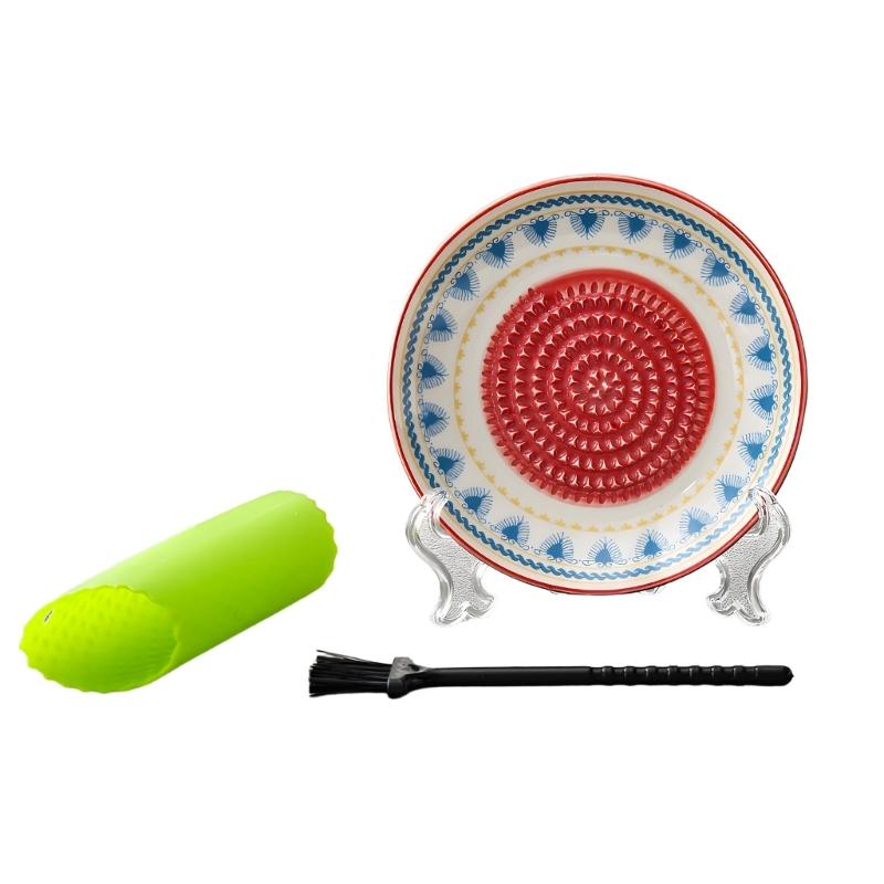 Efficient Ceramic Garlic And Fruit Grater With Embossing Design Gingers Grinder Plate For Home Cooking And Camping Trip
