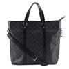 Tadao Handbag N51192 2WAYShoulder Tote Bag Black Damier Grafitto Canvas Mens Used