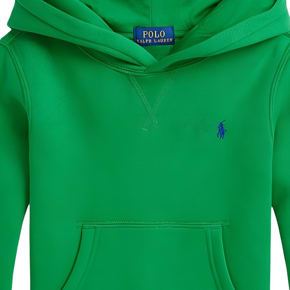 Polo Ralph Lauren Hoodie Ss24 Pony Embroidery Solid Color Hooded Pullover Kids Hoodies Green 323749954-051