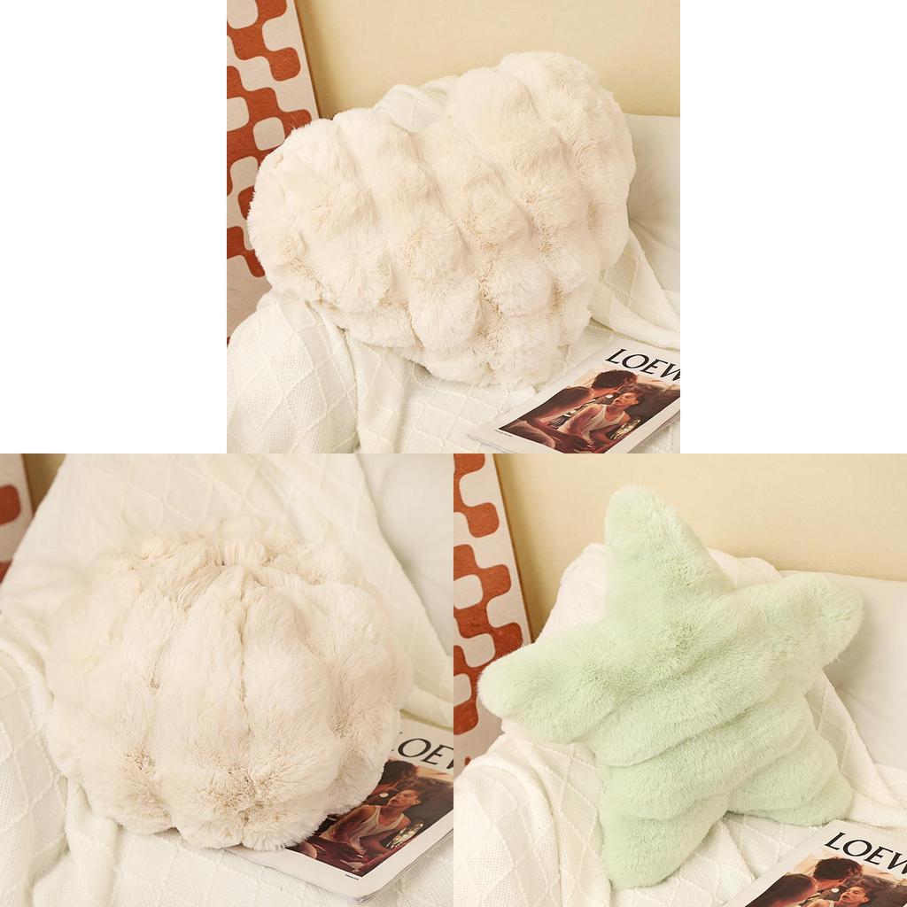 Modern Minimalist Geometric Heart Shape Throw Pillow With Plush Cover For Home Decor