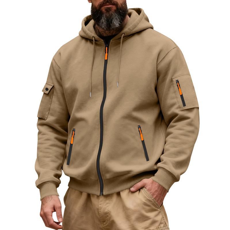 2026 Autumn and Winter New Loose Zipper Hooded Commuting Casual Long-sleeved Sweatshirt Jacket