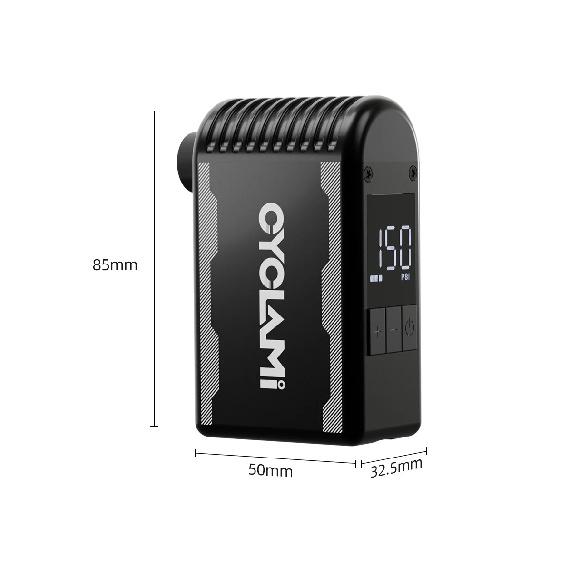 CYCLAMI A2 MAX 150 PSI Mini Electric Pump Portable Bicycle Cordless Air Inflator Presta Schrader Valve Cycling MTB Road Bike