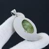 Natural Prehnite Gemstone Silver Pendant In 925 Sterling Silver- Handmade Design, Everyday Wear Jewelry, Unique Pendant Gift For Her