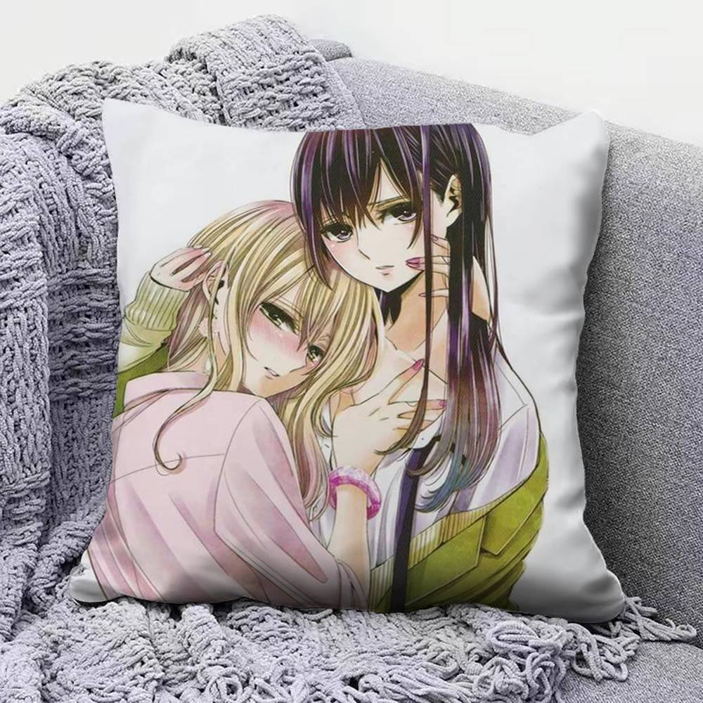 Yuzu and Mei Citrus Anime Girl Home Sofa Cushion Covers and Aecorative Custom Pillow Covers