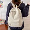 High Capacity Corduroy Solid Color Student Sweet School Bags  Simplicity Traveling Outside Versatile Fashi Backpack