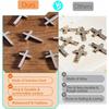 10Pcs Stainless Steel Cross Charms, Anti-Tarnish Religious Cross Pendants 3 Sizes For DIY Necklaces Bracelets Earrings Jewelry Making Supplies