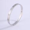 Titanium steel bracelet gold high version temperament zircon bracelet women's light luxury fashion elegance does not fade simple bracelet