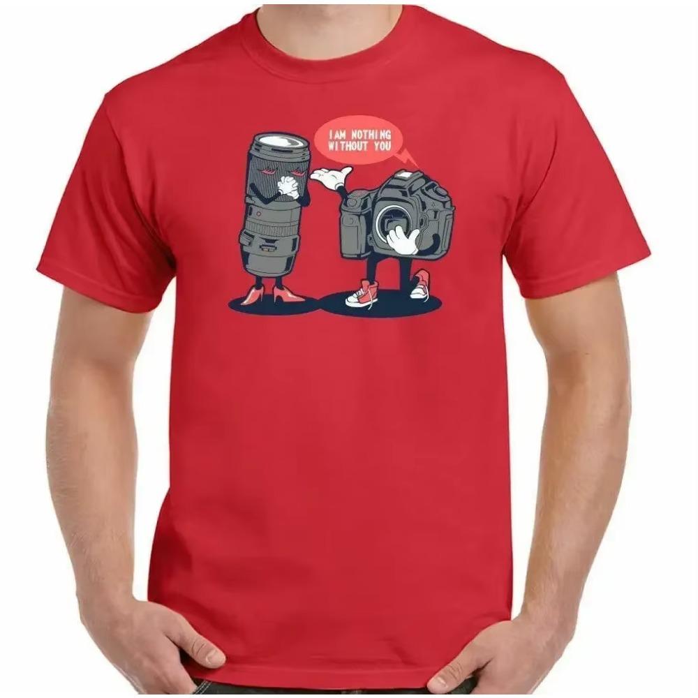 Photography T-Shirt Mens Funny Photographer Camera Lens Top Nothing Without You