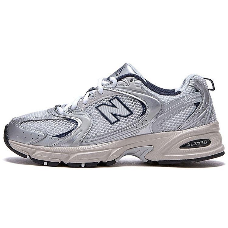 

Кроссовки унисекс New Balance 530 Steel Grey Silver White Navy MR530KA EU 37.5 серебряный/серый