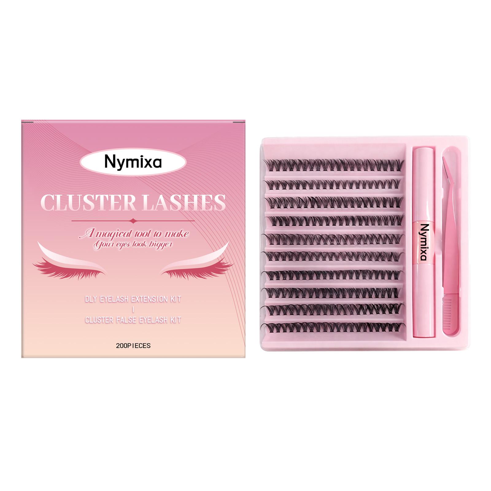 Nymixa Segmented False Eyelash Set - Easy to Apply, Lightweight, Invisible, Suitable for Daily Commuting and Dating, Natural Look Eyelashes