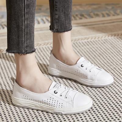 Summer Casual Shallow Leather Small White Women's Sports Shoes Spring New All-match Flat Shoes