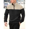 Knit Zipper Minimalist Long-Sleeved Autumn Plus Size Men's Polo Shirt