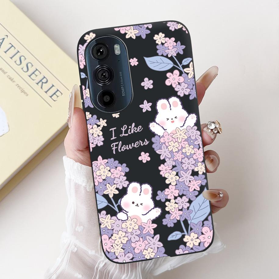 For Motorola Edge 30 Pro Case XT2201-1 Cover Lovely Panda Bowknot Silicone Shockproof Cover For Moto Edge Plus 2022 Edge30 Funda