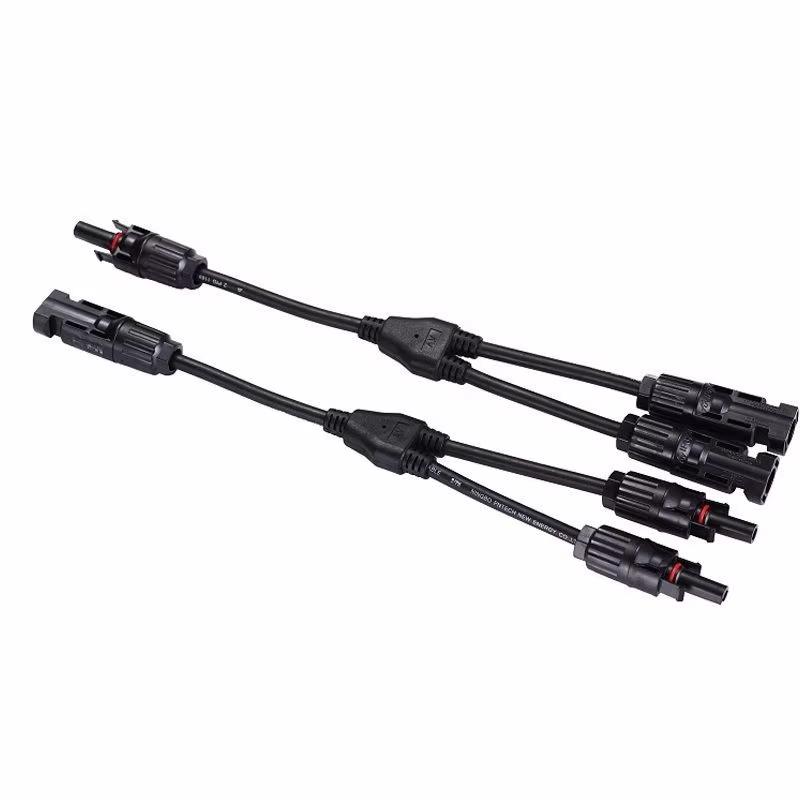 

2Y Параллельное соединение 30А 1000В Электрический Солнечный Разъем Фотоэлектрический 2 шт. Кабель для солнечной панели Проводной соединитель