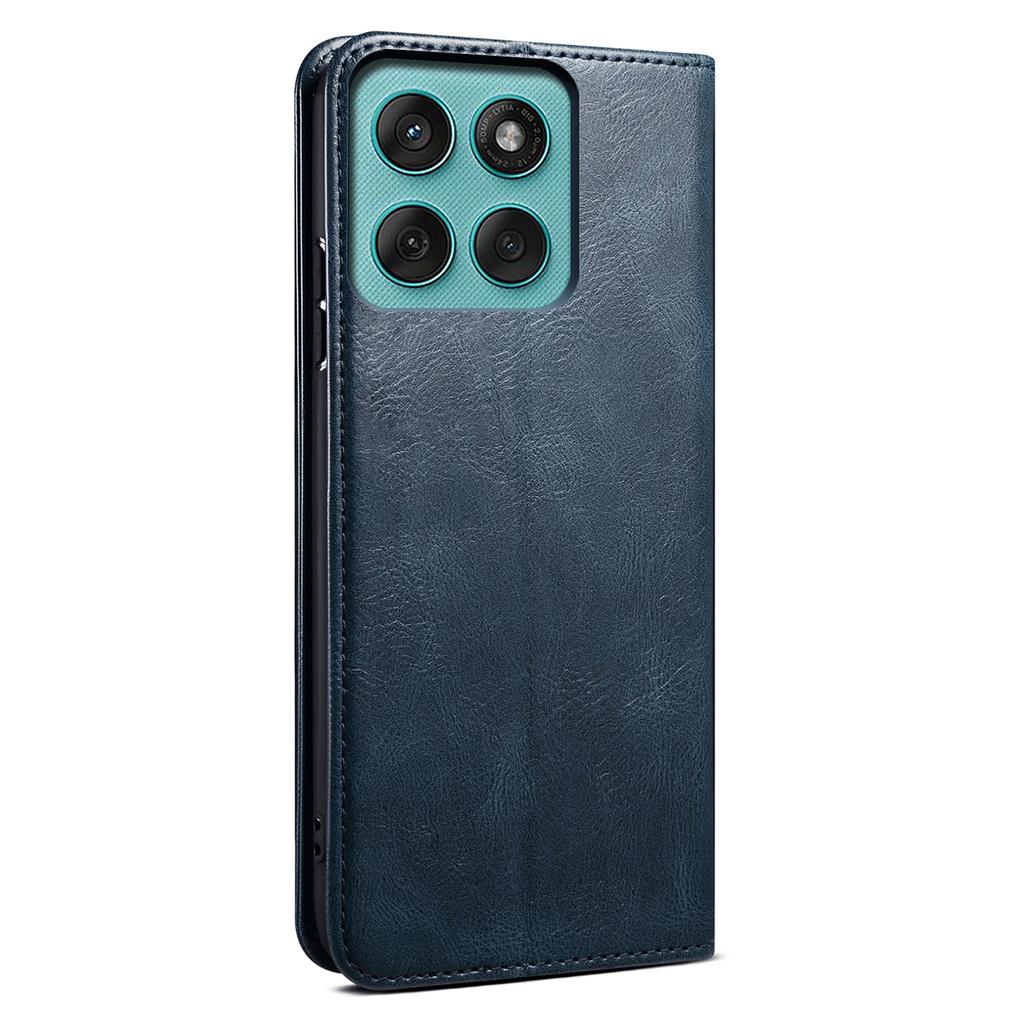 Pro Motorola Edge 60 Pro 5G Pouzdro Textura Crazy Horse Voskovaná Kůže Peněženka Stojánek Kryt na Telefon