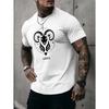 Men'S Printed T-Shirt, Basketball Training Style, Crew Neck Short Sleeve, Streetwear Trend And Fitness Sports Outfit, Essential Men'S Summer Apparel