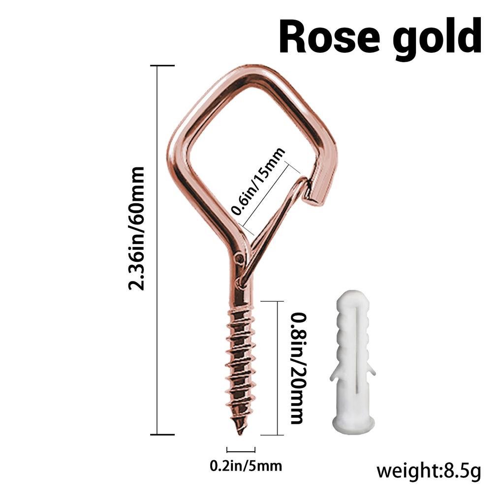 5-60Pcs Square Snap Safety Hooks Multiple Color Hook Sturdy Anti-Drop Hanging For Fixing String Lights Hanging Potted Plants