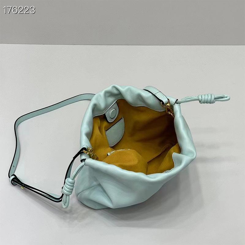 2024 Genuine Leather Trendy Pleated Bucket Bag - Small Drawstring Lucky Dumpling Messenger
