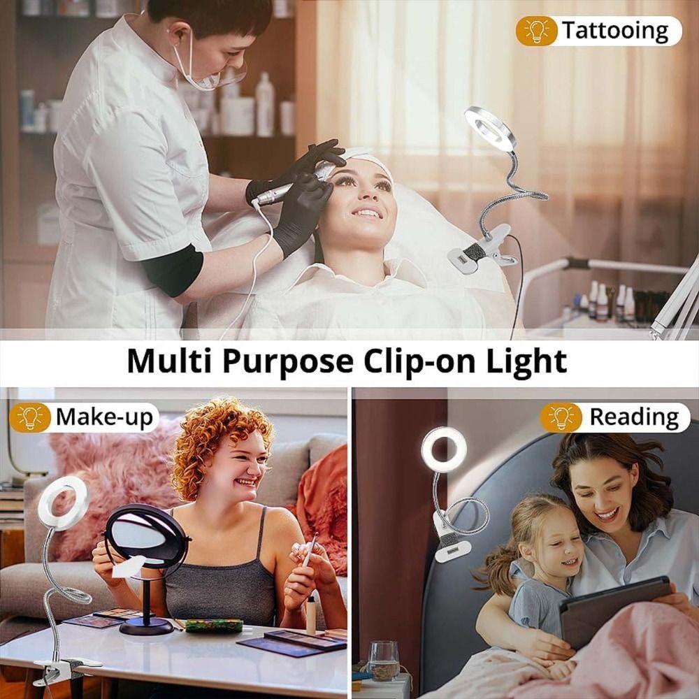 Eye Protection Tattoo Light Dimmable LED Reading Lights Portable Clip On Table Lamp  Office