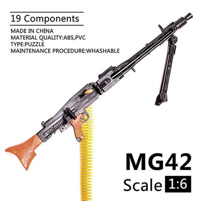 1/6 Scale WWII German Army MG42 Gatling Machine Gun Model Assembly Puzzles Building Bricks AK47 M16 Soldier Action Figure Toys