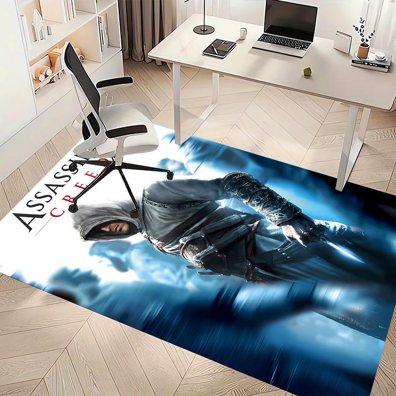 A-Assassin's Creed Bedruckter Saugfähiger Waschbarer Teppich, Rutschfeste Badezimmerteppiche, Küchenteppiche, Yogamatte, Eingangsbereich Wohnzimmer, Camping-Picknickteppiche
