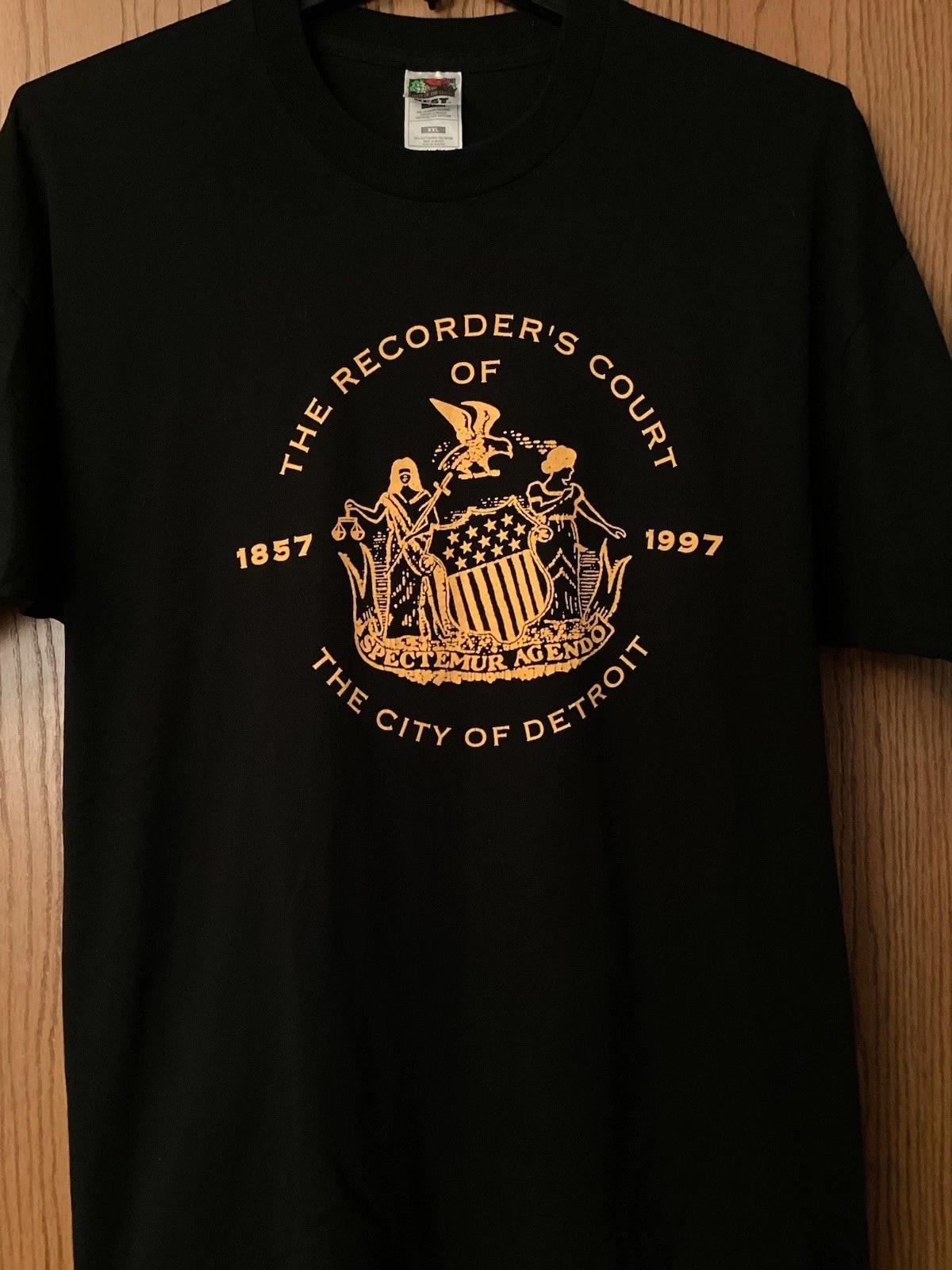 Detroit - “The Recorder’s Court Of The City Of Detroit” - Black Shirt - XXL M
