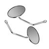 2PCS Motorcycle Rear View Mirror Stainless Steel High Definition Clear View Replacement for Suzuki Gn125