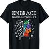 Neurodiversity Shirt Embrace ADHD Autism ASD Tshirt Gift Unisex Commuter Shortsleev Graphic Tshirts Crewneck Casual Style