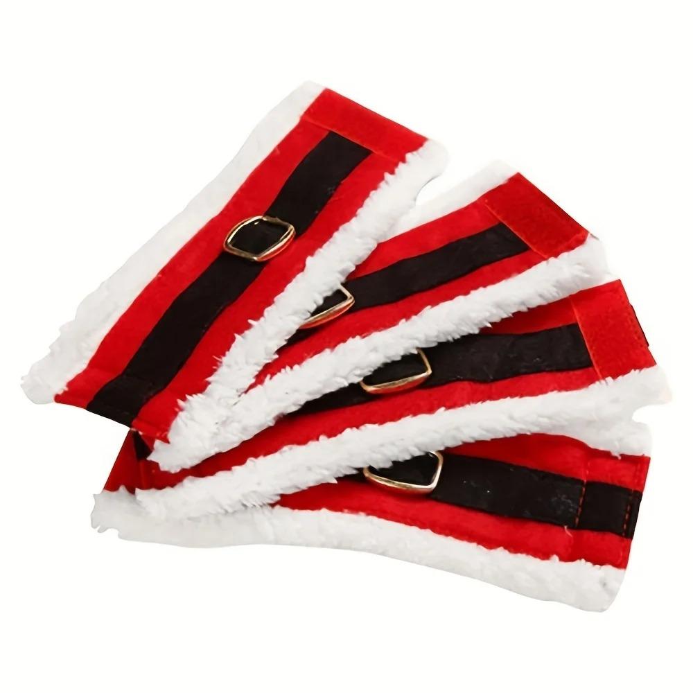 6pcs Adjustable Christmas Belt Buckle Napkin Ring Santa Clothes Napkin Ring  New Year