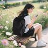 YOVERGA Backpack for Women, High School Students, Popular Student Backpack, Outdoor Nylon Backpack, Large Capacity, Solid Color, Lightweight, Unisex,