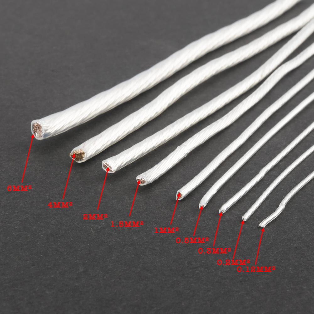 5m High Purity Silver Plated 6N OCC Copper Wire for HiFi Audio DIY Amplifier Headphone Speaker Internal Wiring Connection Cable