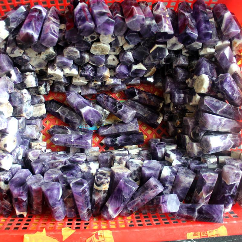 Exquisite Natural Purple Dream Amethyst Quartz Crystal Stone Point Hexagonal Wand