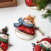 Christmas Tree Decorations Iron Circular Snowman Christmas Tree Pendant Decoration For Party 2026 Navidad Natal Decor Gift